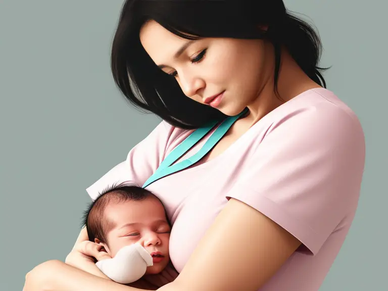 A woman is cradling a newborn baby.