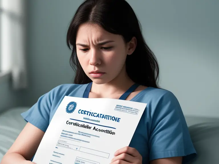 A nurse is holding a paper with the word 'containment' on it.